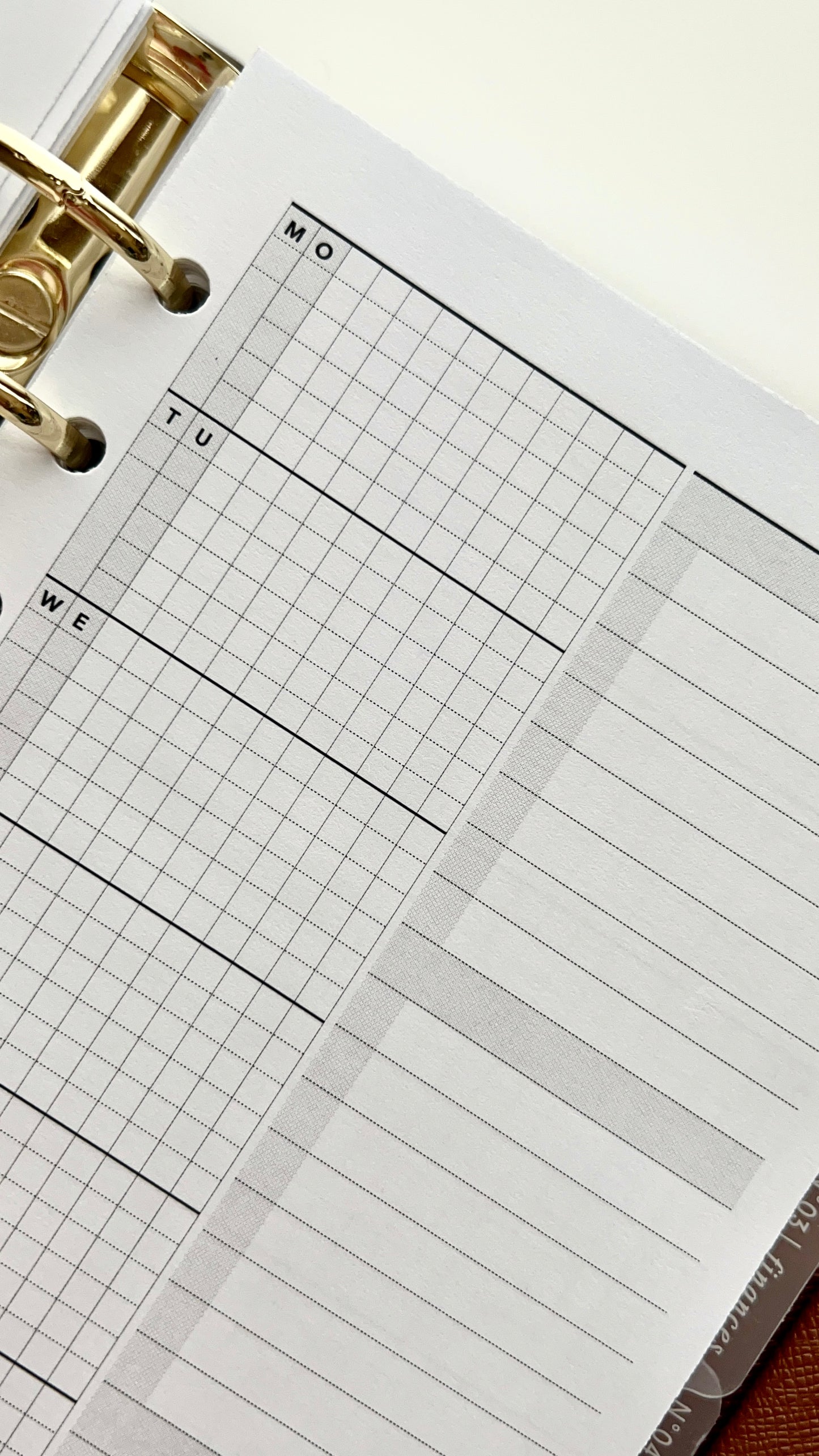 UNdated Weekly WO1P - Printed Inserts