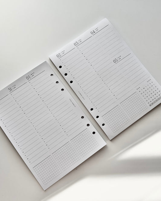 2026 vertical lined timeline Weekly DATED