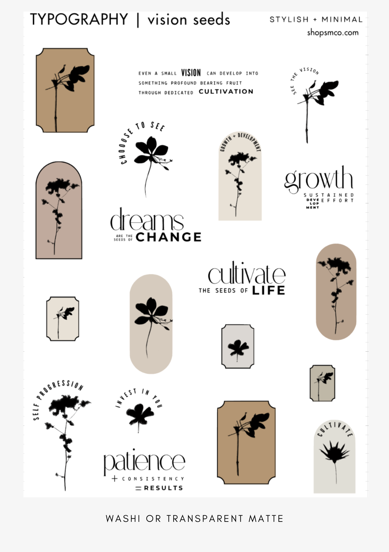 vision seeds sheet | visions nov kit