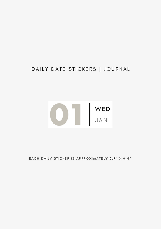 dated daily journal stickers (365)