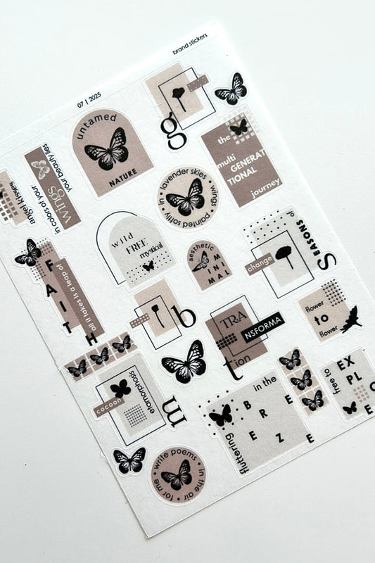 branding stickers sticker sheet