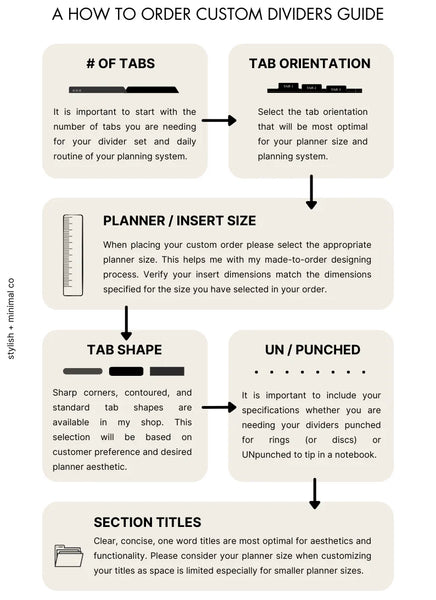 custom black on clear contoured dividers