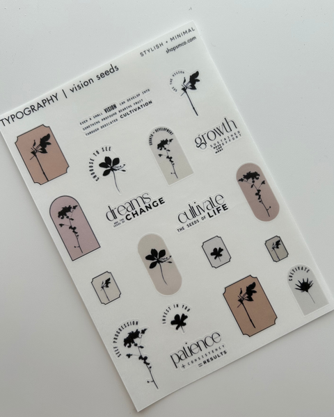 vision seeds sheet | visions nov kit