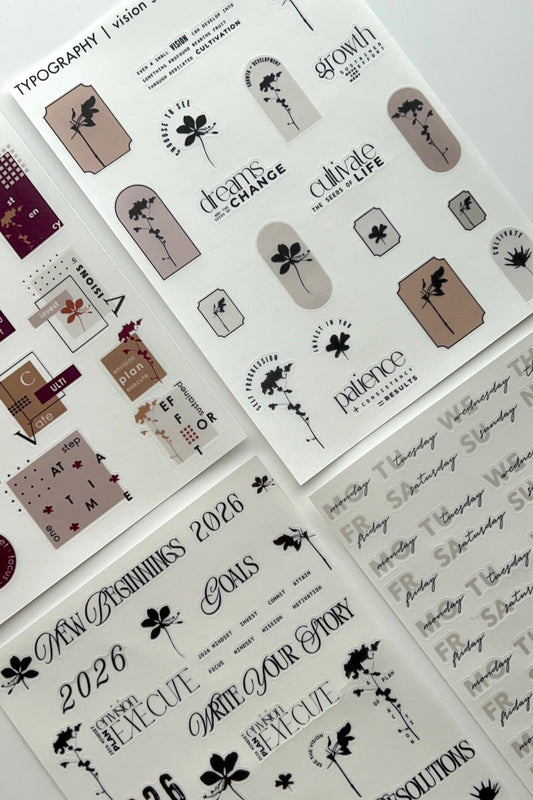 visions nov sticker kit - 8 sheet bundle