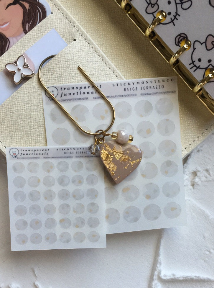 beige terrazzo dots - transparent matte icons