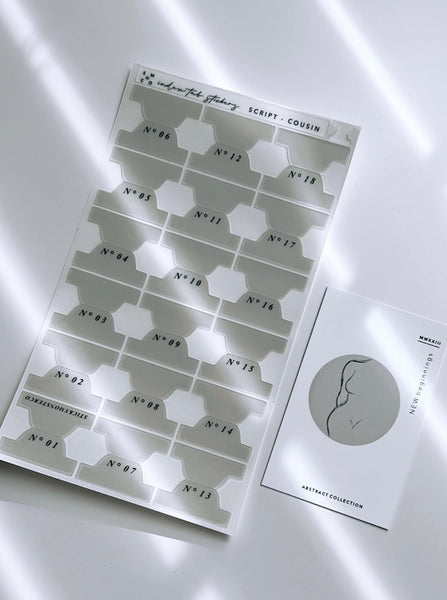 A5 hobo cousin plastic index tabs - months spelled out