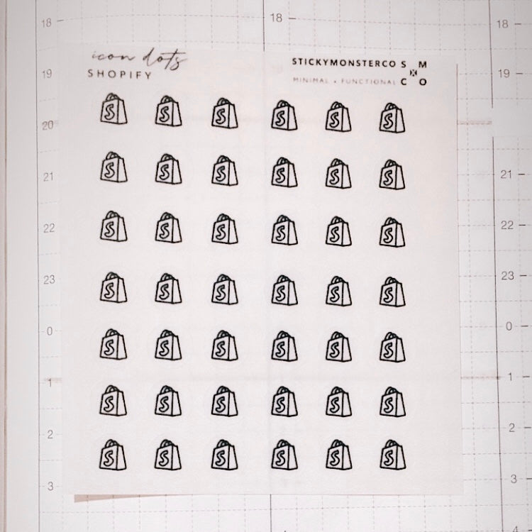 shopify icon sticker sheet