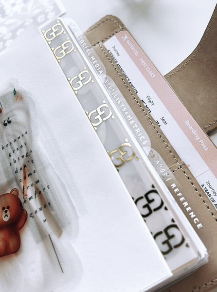 custom white on clear contoured dividers