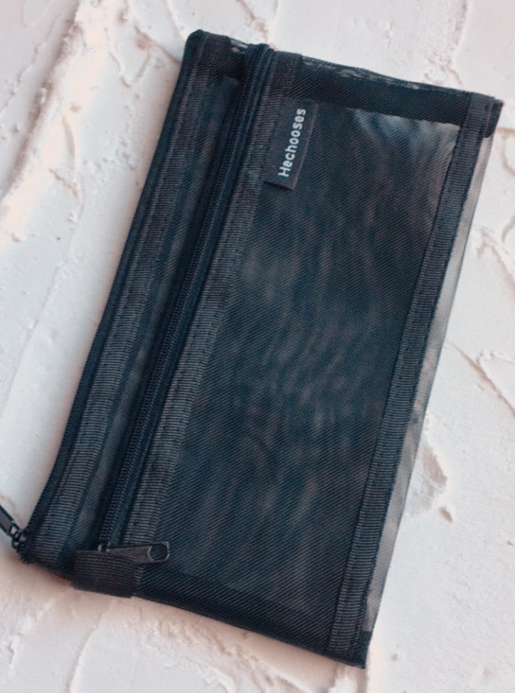 black mesh pencil bag – stylish minimal co