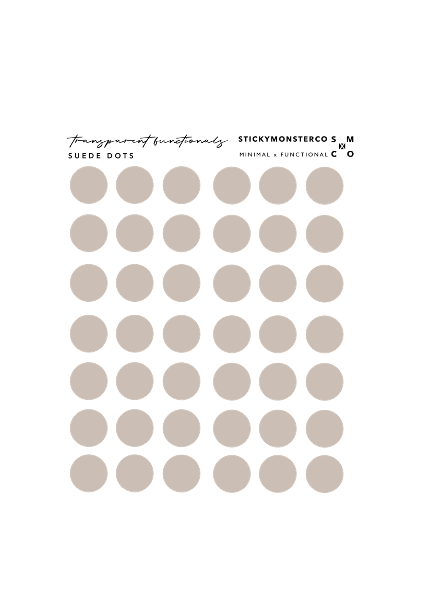 suede dots - transparent matte
