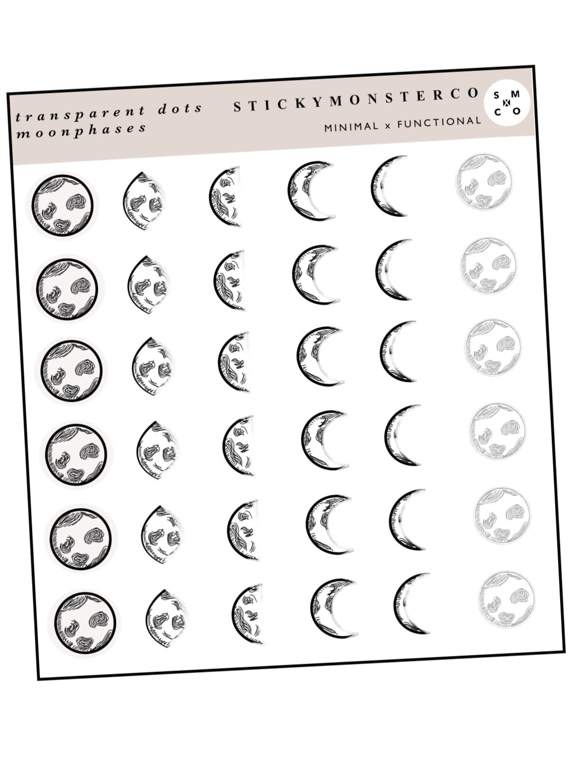 moonphases dots - transparent matte icons