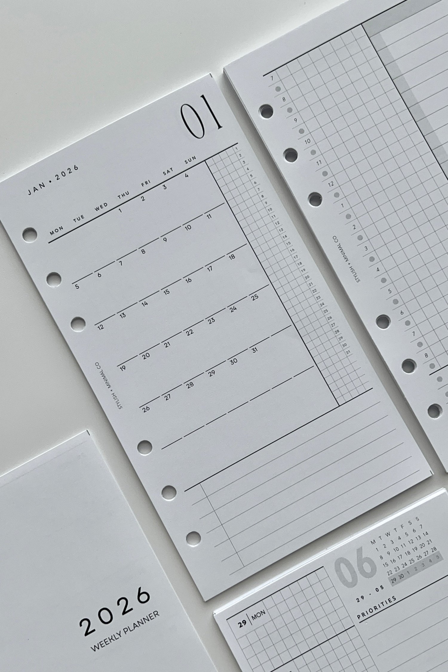 printed inserts | UNdated + functional