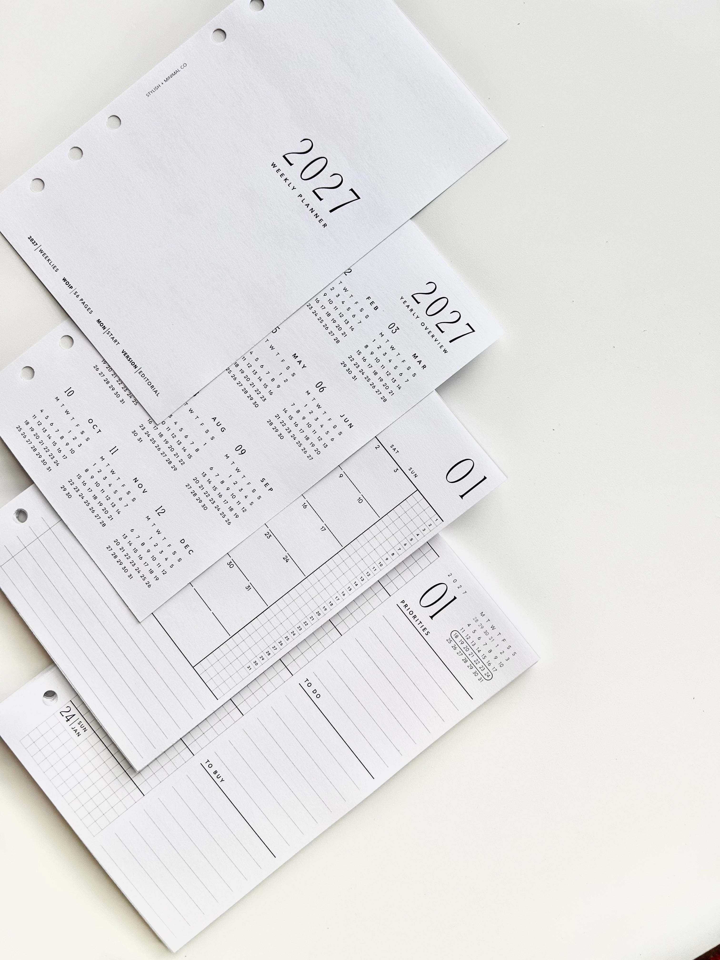 2027 complete new planner setup inserts bundle