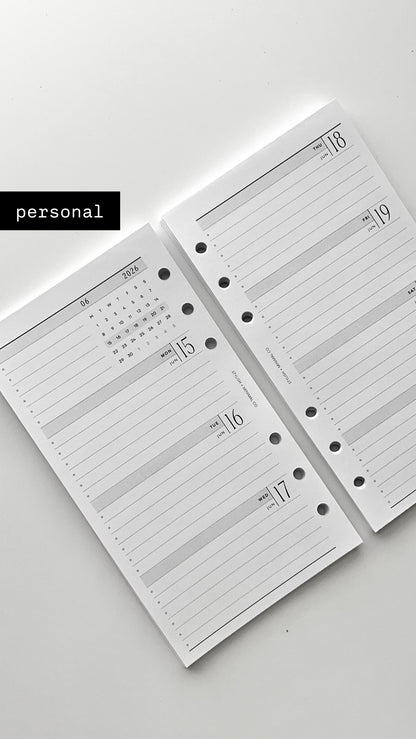 2026 Weekly Agenda WO2P - Pocket + Personal rings