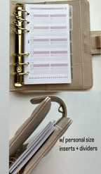 GLITCH beige caviar/suede PE/FCC planner - ALL SALES ARE FINAL