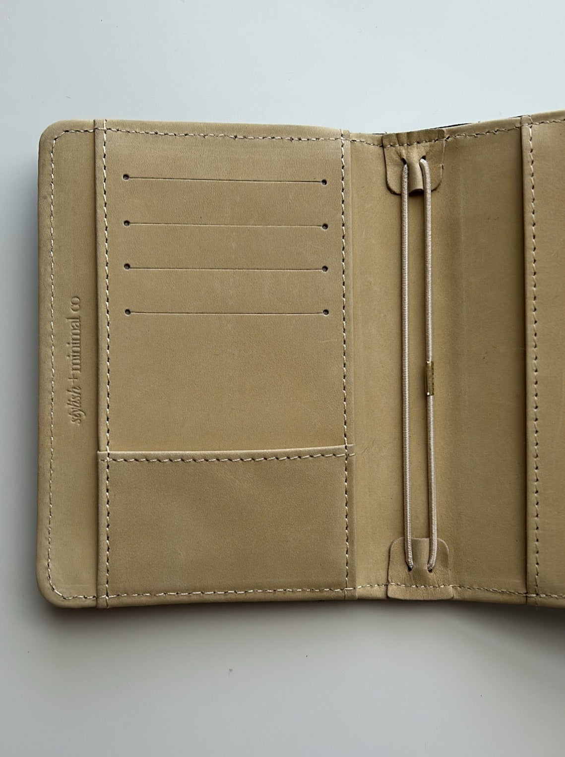 GLITCH black/beige quilted caviar passport TN - ALL SALES FINAL