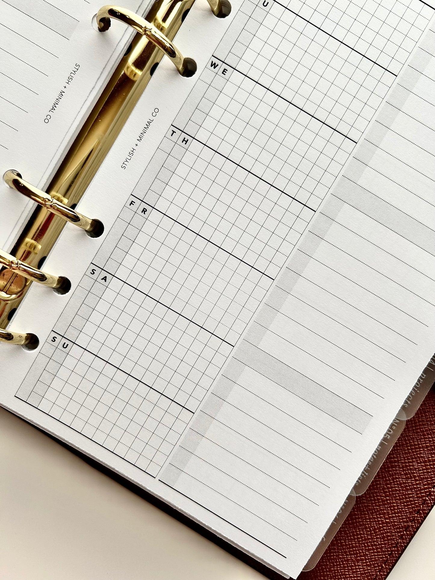 UNdated Weekly WO1P -  Printed Inserts