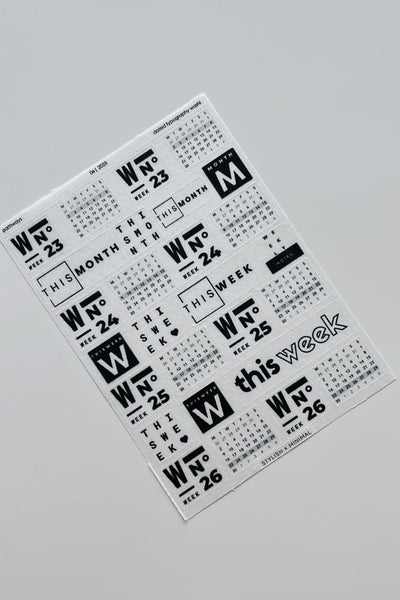 dated washi | month specific