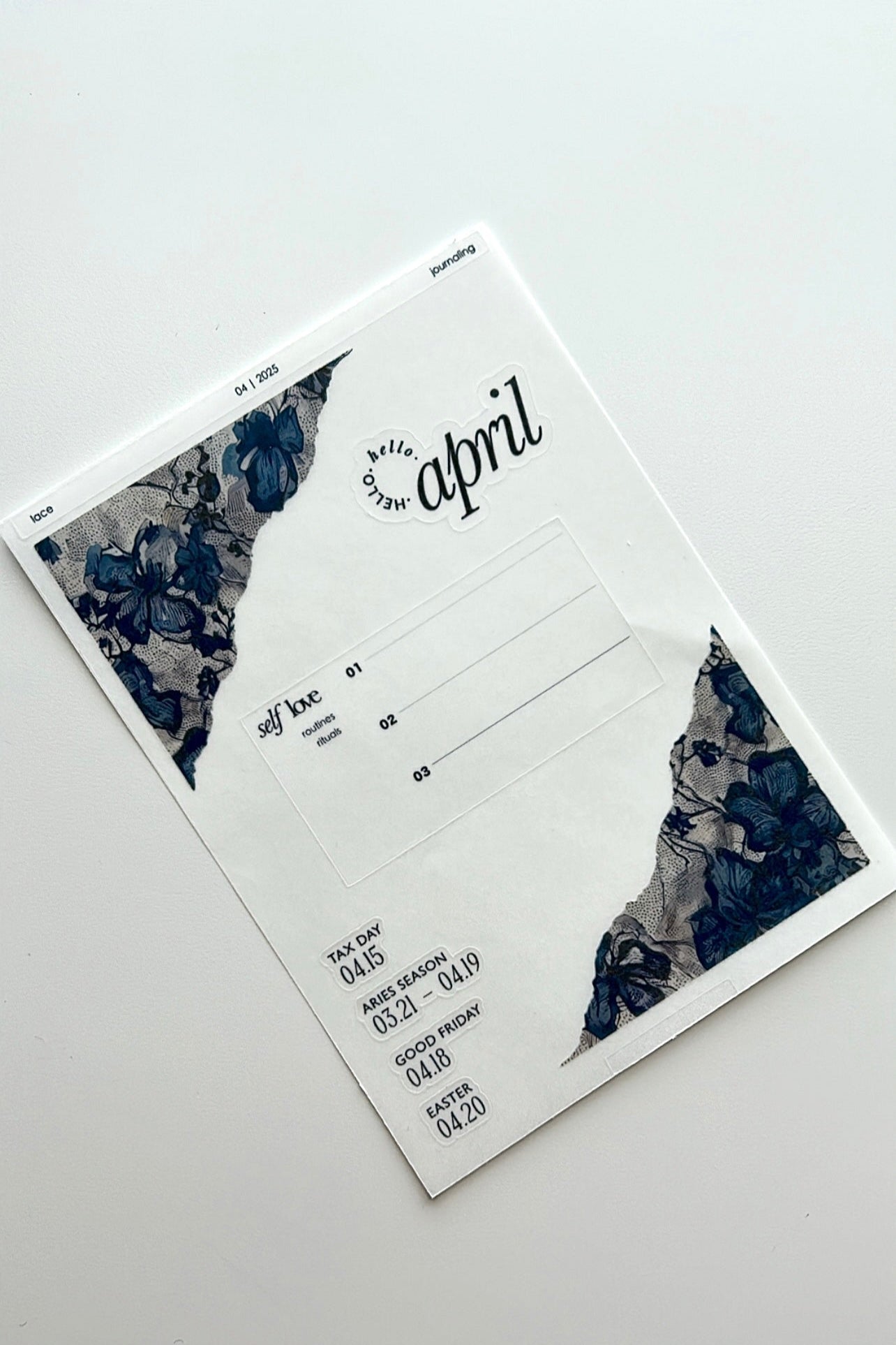 lace important dates | april kit