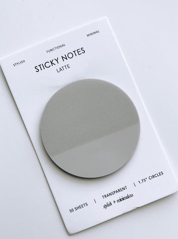 Latte circle transparent sticky notes