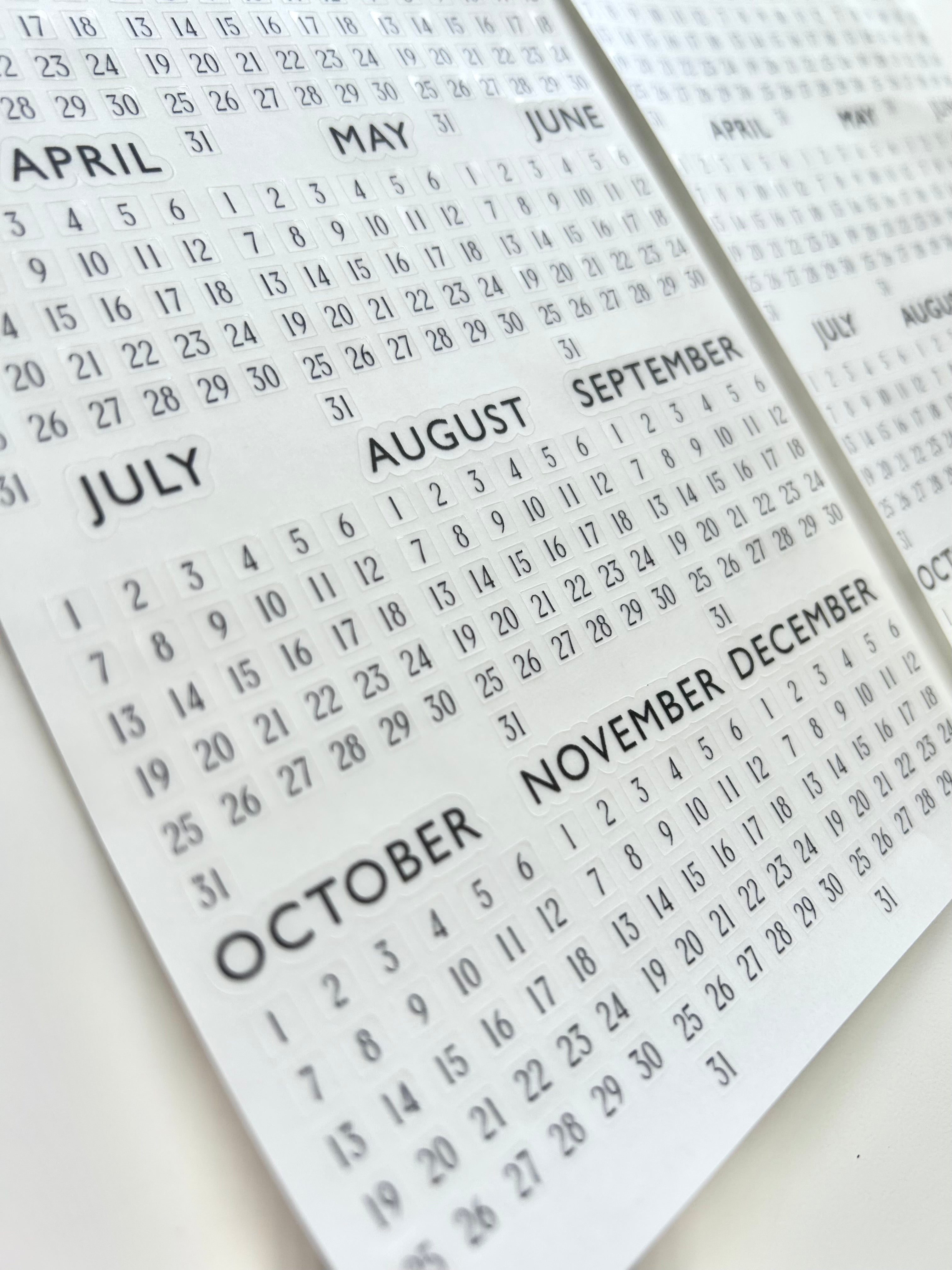 UNdated monthlies kit - 4mm squares