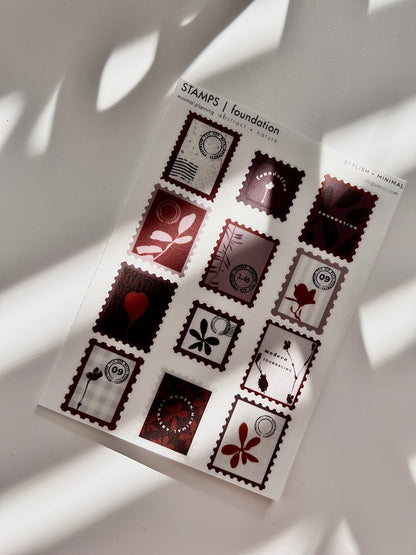 modern stamp sticker sheet