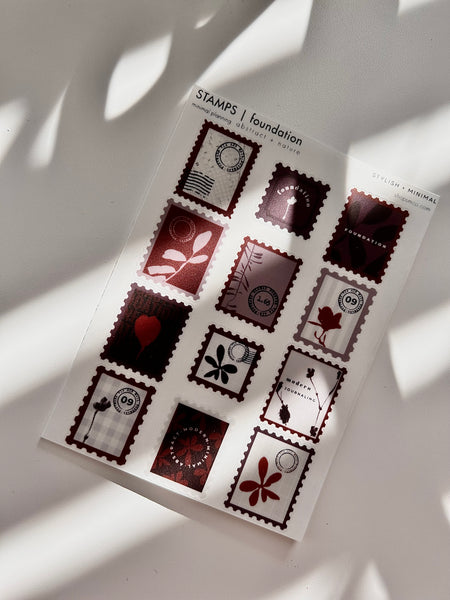 modern stamp sticker sheet