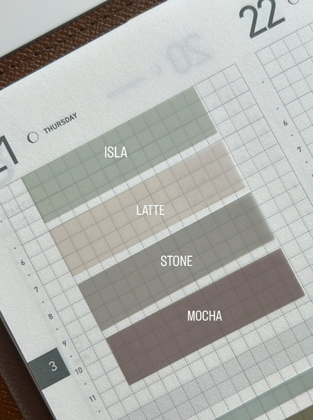 Stone transparent page flags