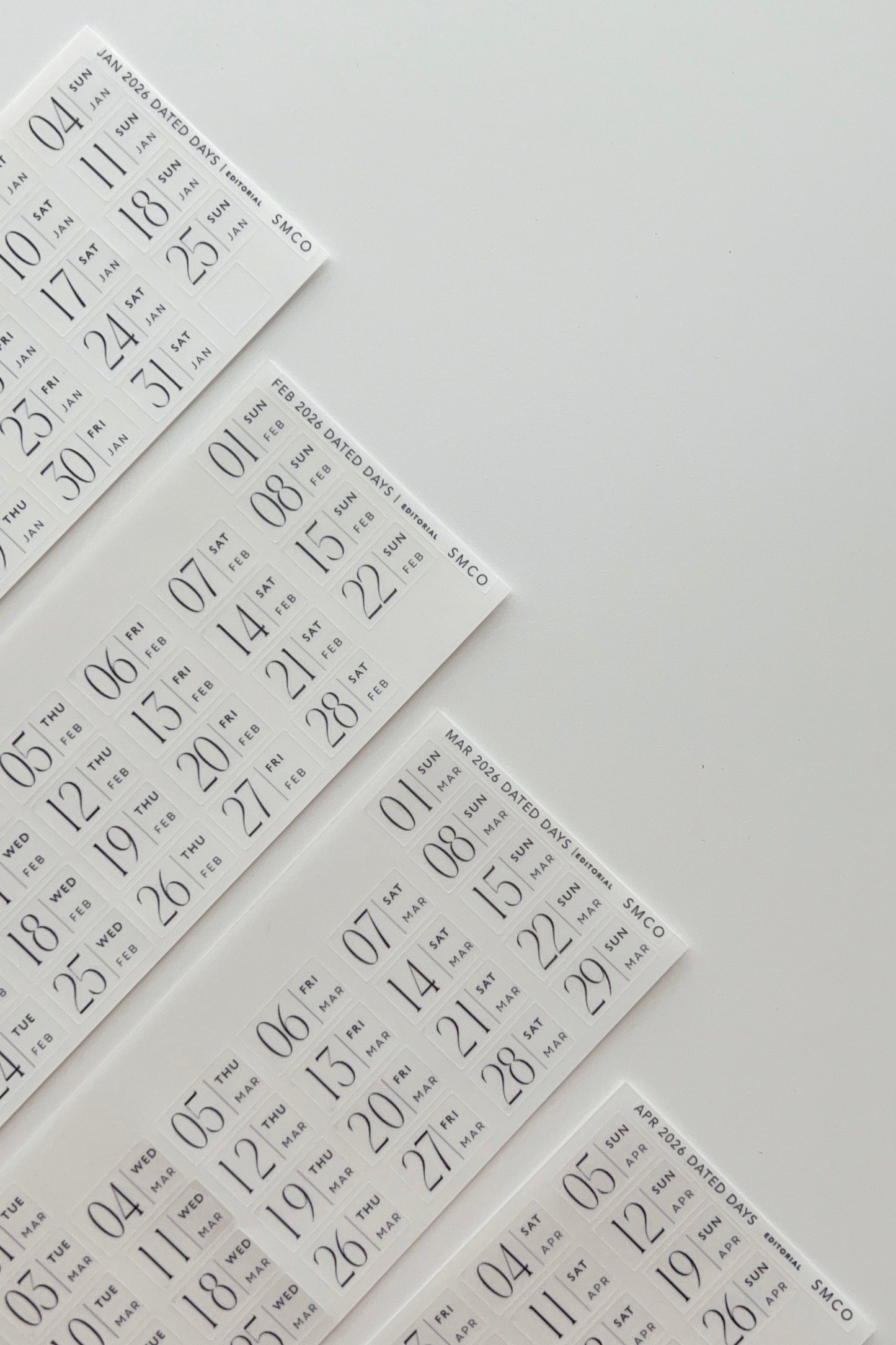 editorial dated daily stickers (365)