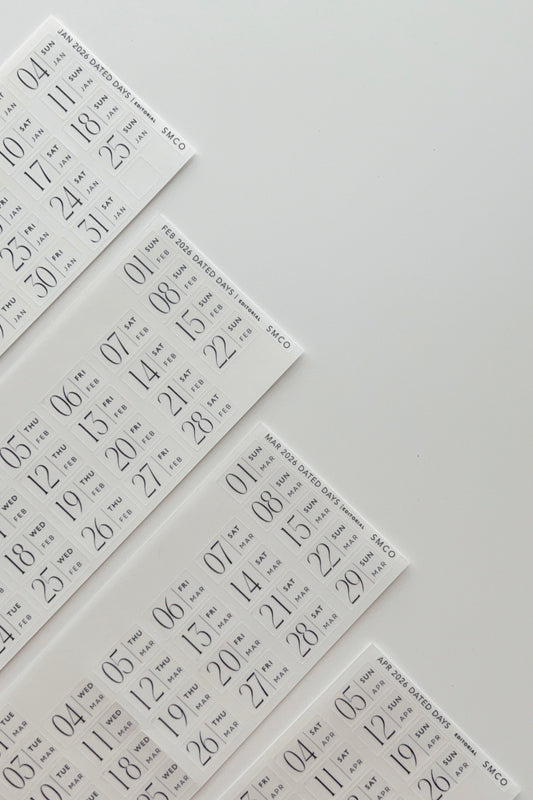 editorial dated daily stickers (365)