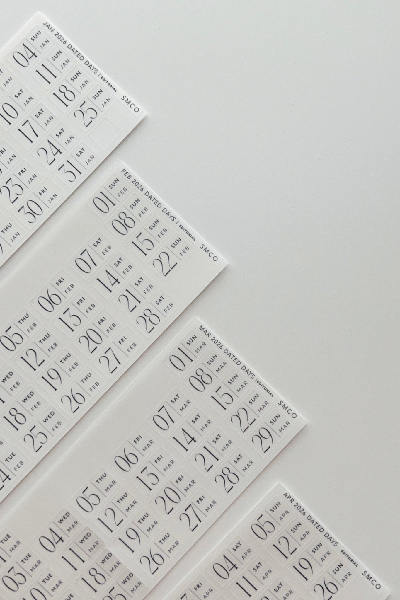 dated daily journaling stickers (365)