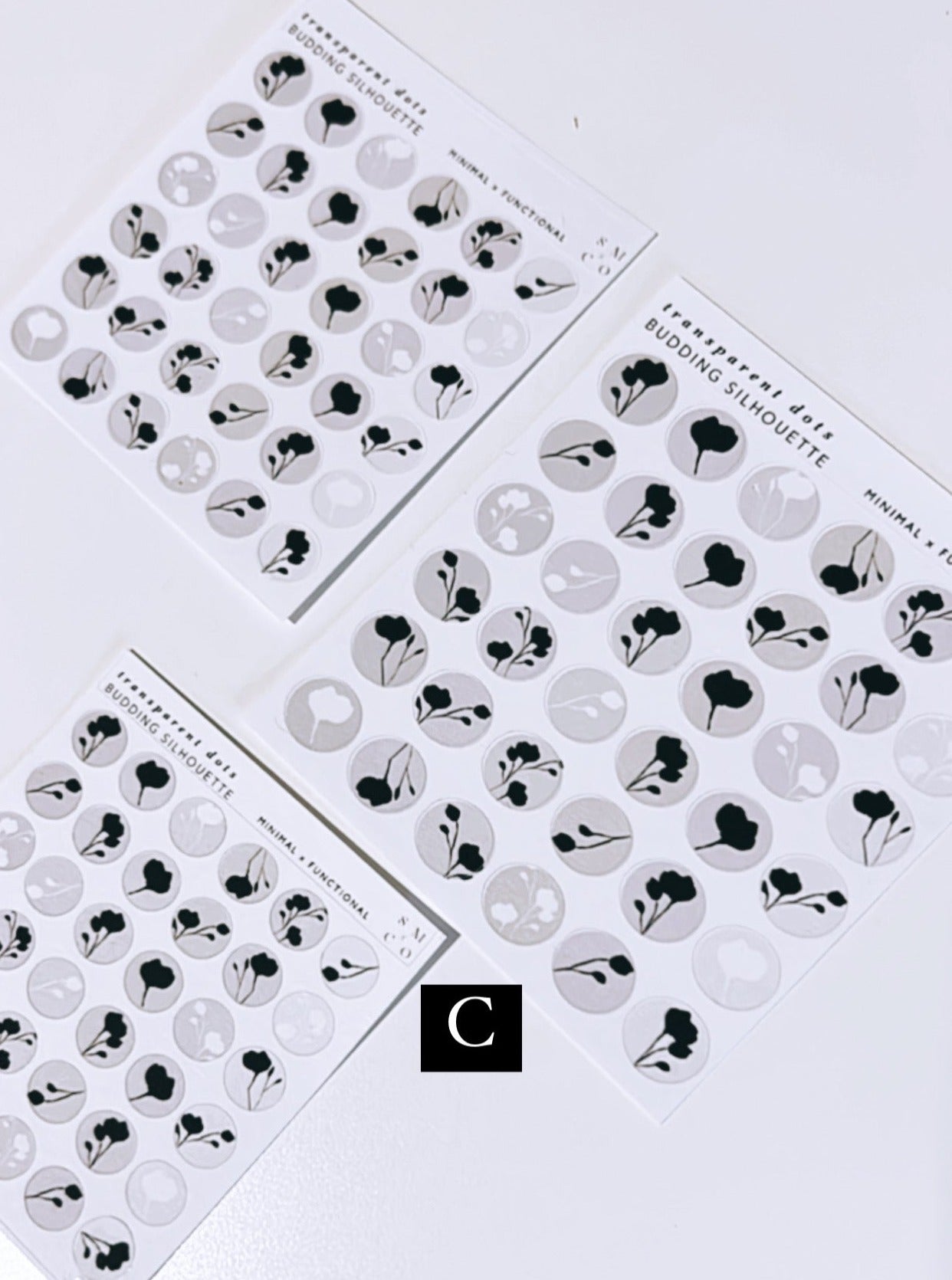 budding silhouette dots