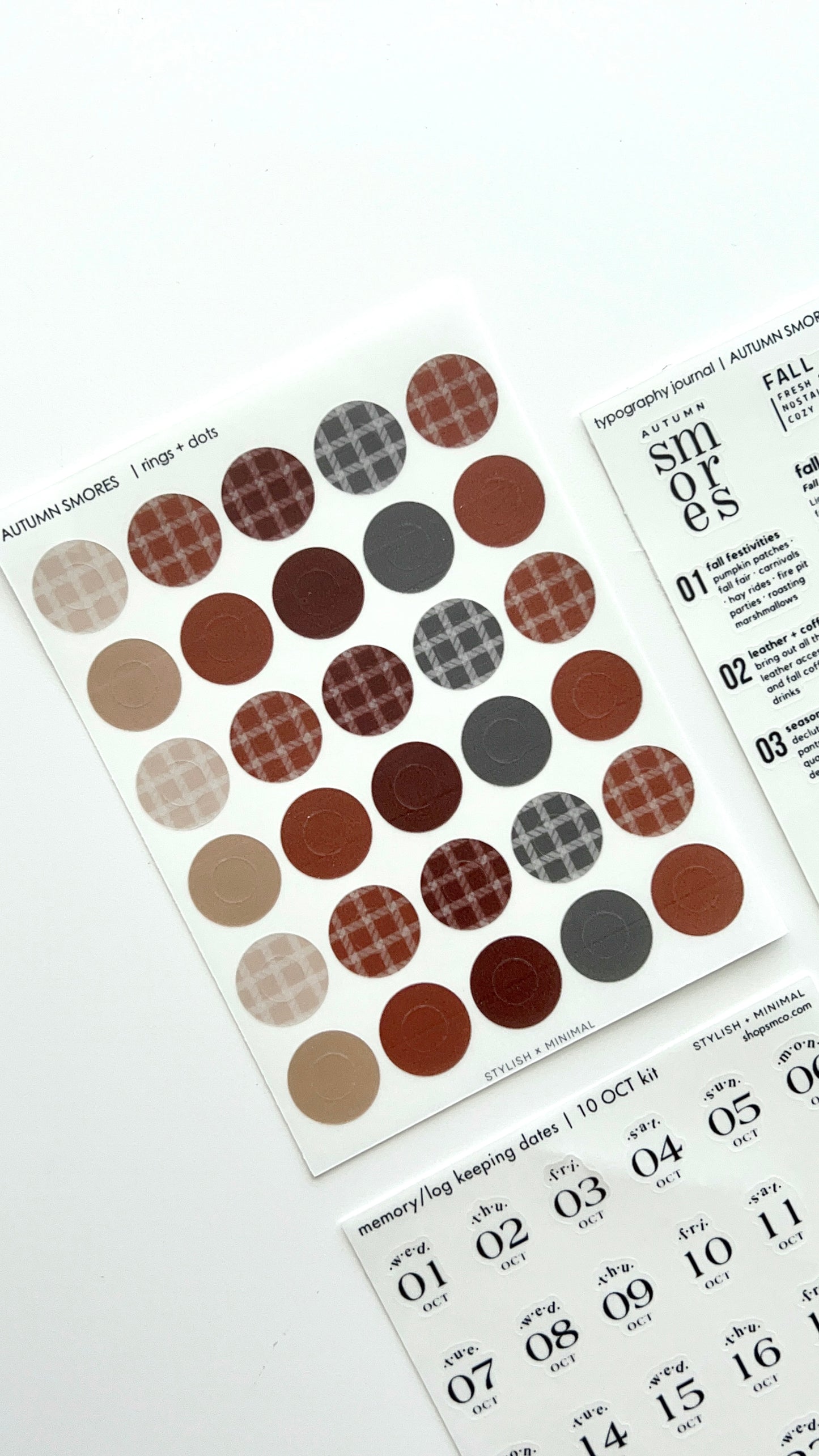 autumn s'mores sticker kit - 8 sheet bundle