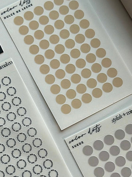 dulce de leche dots -  transparent matte