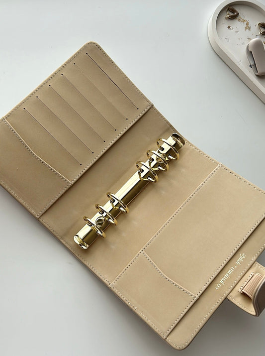 GLITCH beige caviar/suede PE/FCC planner - ALL SALES ARE FINAL