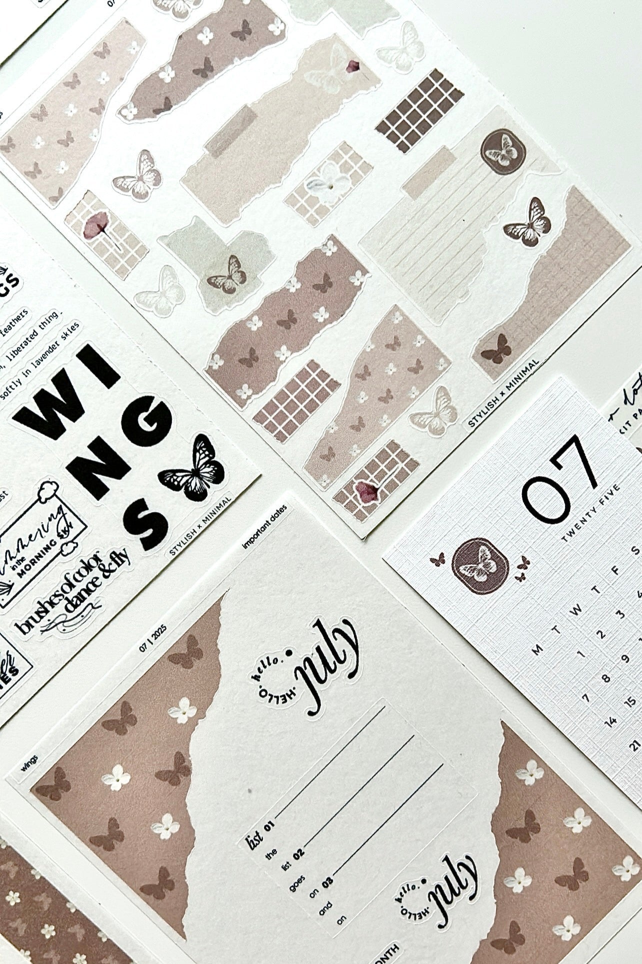 wings 8 sheet kit | July kit