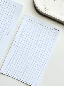 To Do List Printed Inserts