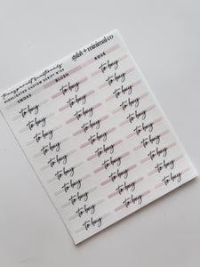 custom highlighted script Nº 4 sticker - pick your colors + text