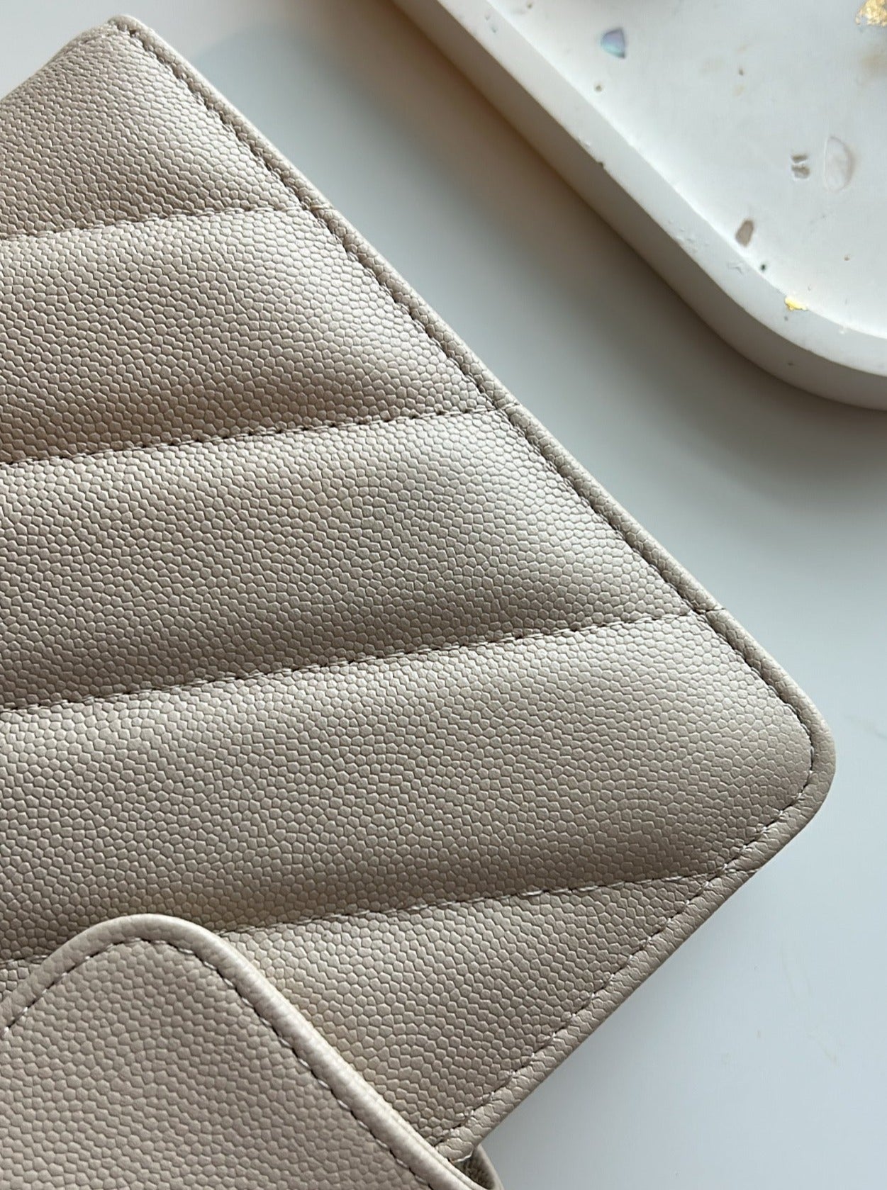 GLITCH beige caviar/suede PE/FCC planner - ALL SALES ARE FINAL