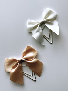 satin bow with paper clip