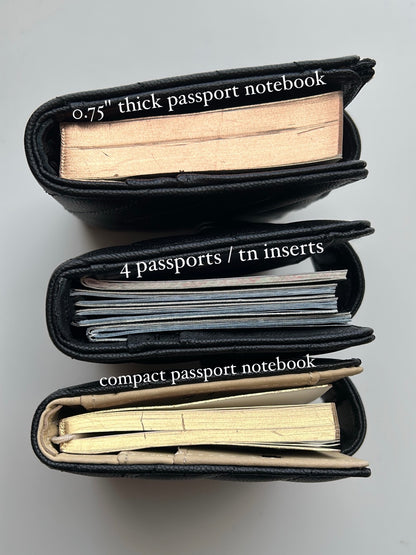 GLITCH black/beige quilted caviar passport TN - ALL SALES FINAL