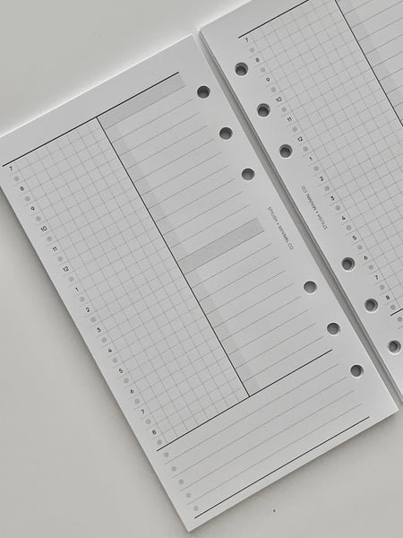 Multifunctional UNdated Daily Printed Inserts - D02