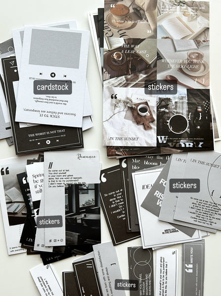 modern editorial ephemera sticker pack