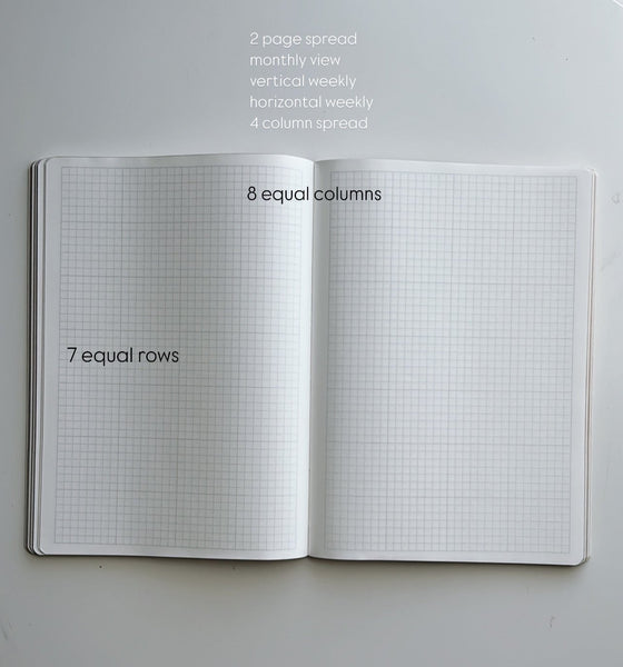 A5 nested grid notebook -Tomoe River Paper