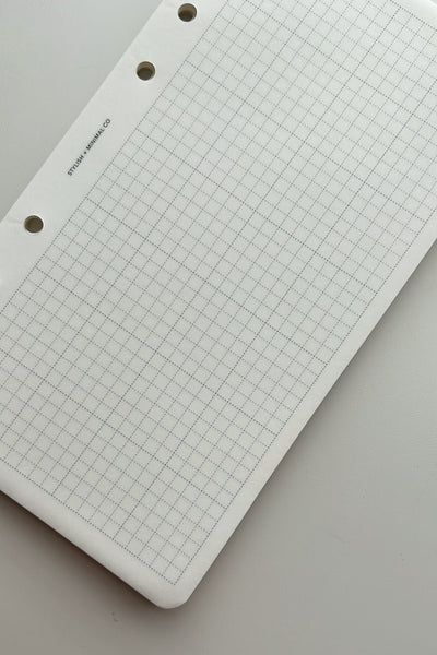 PE personal size grid loose leaf Tomoe River Paper