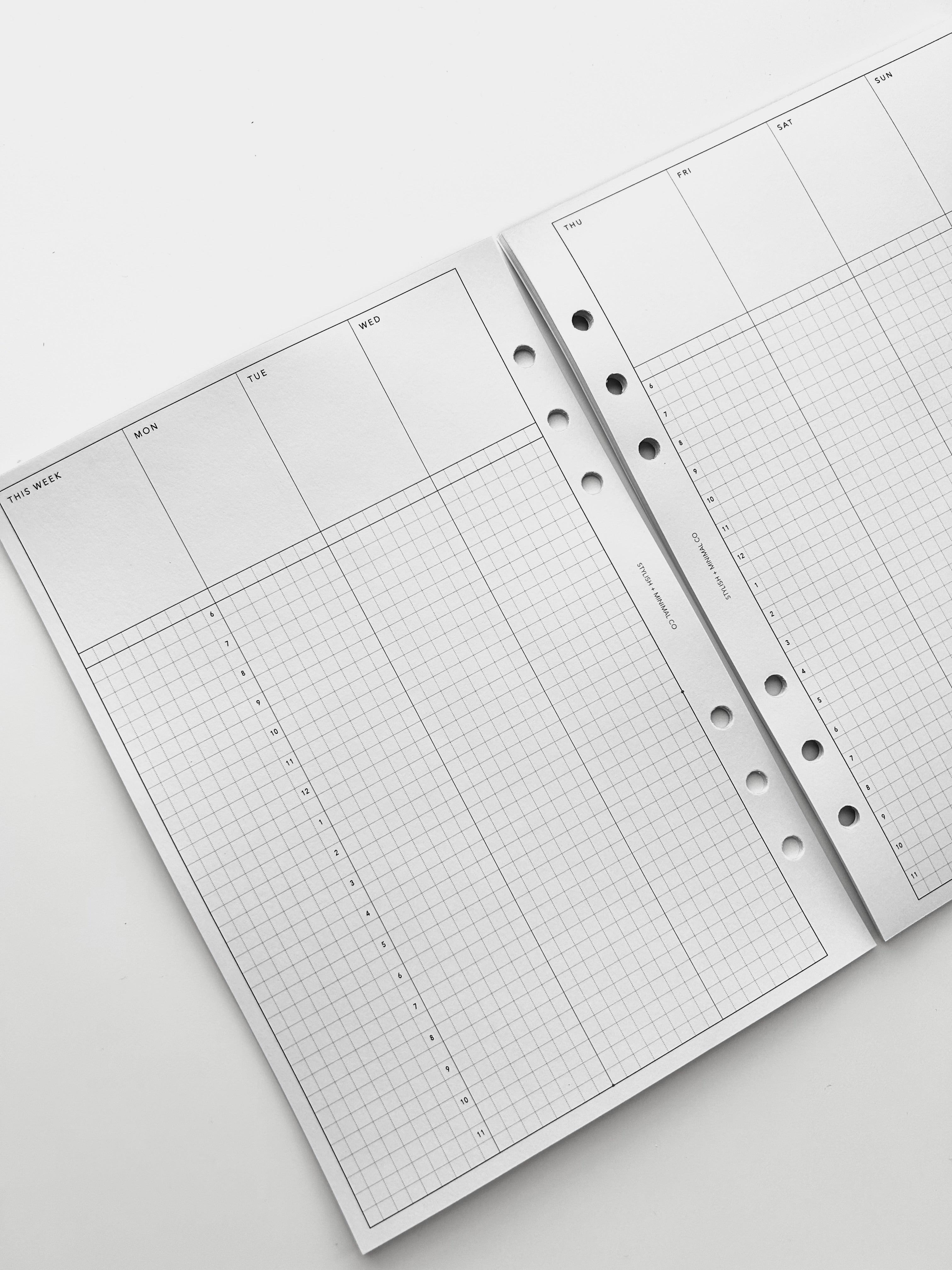 Compact Grid Weekly UNDATED W008 – stylish + minimal co