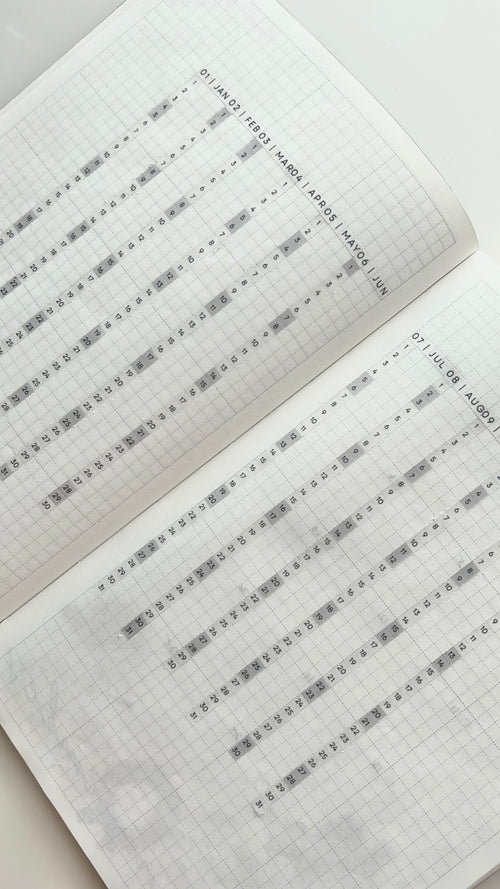 1-31 monthly tracker strip stickers