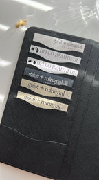 black A5 30mm rings - epi/saffiano genuine leather