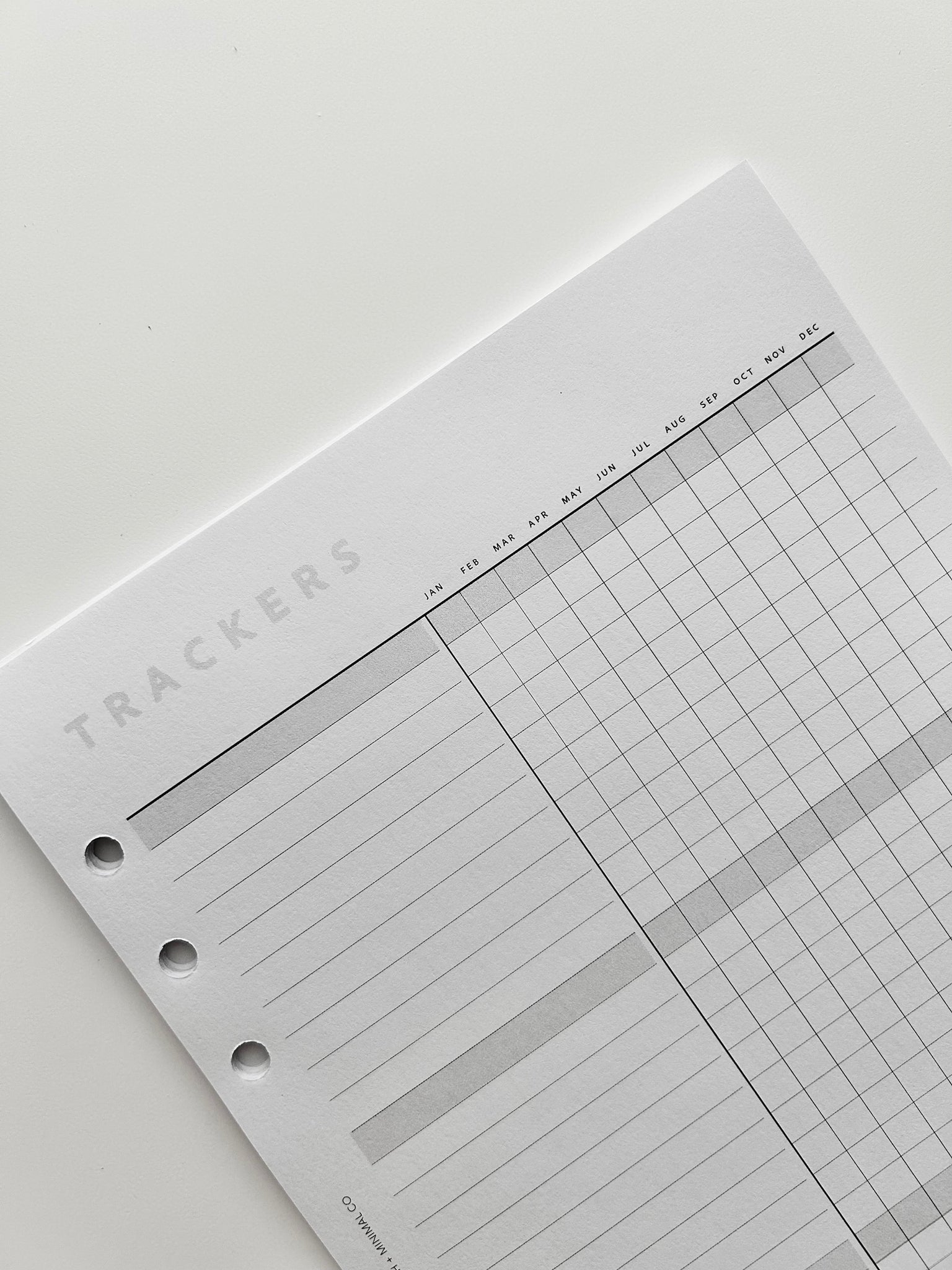 Yearly Trackers - Printed Inserts