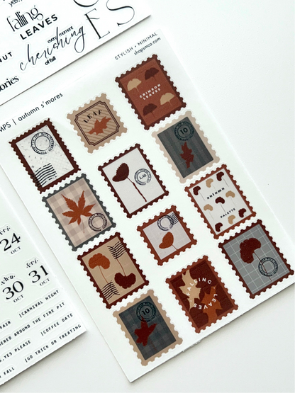 modern stamp sticker sheet